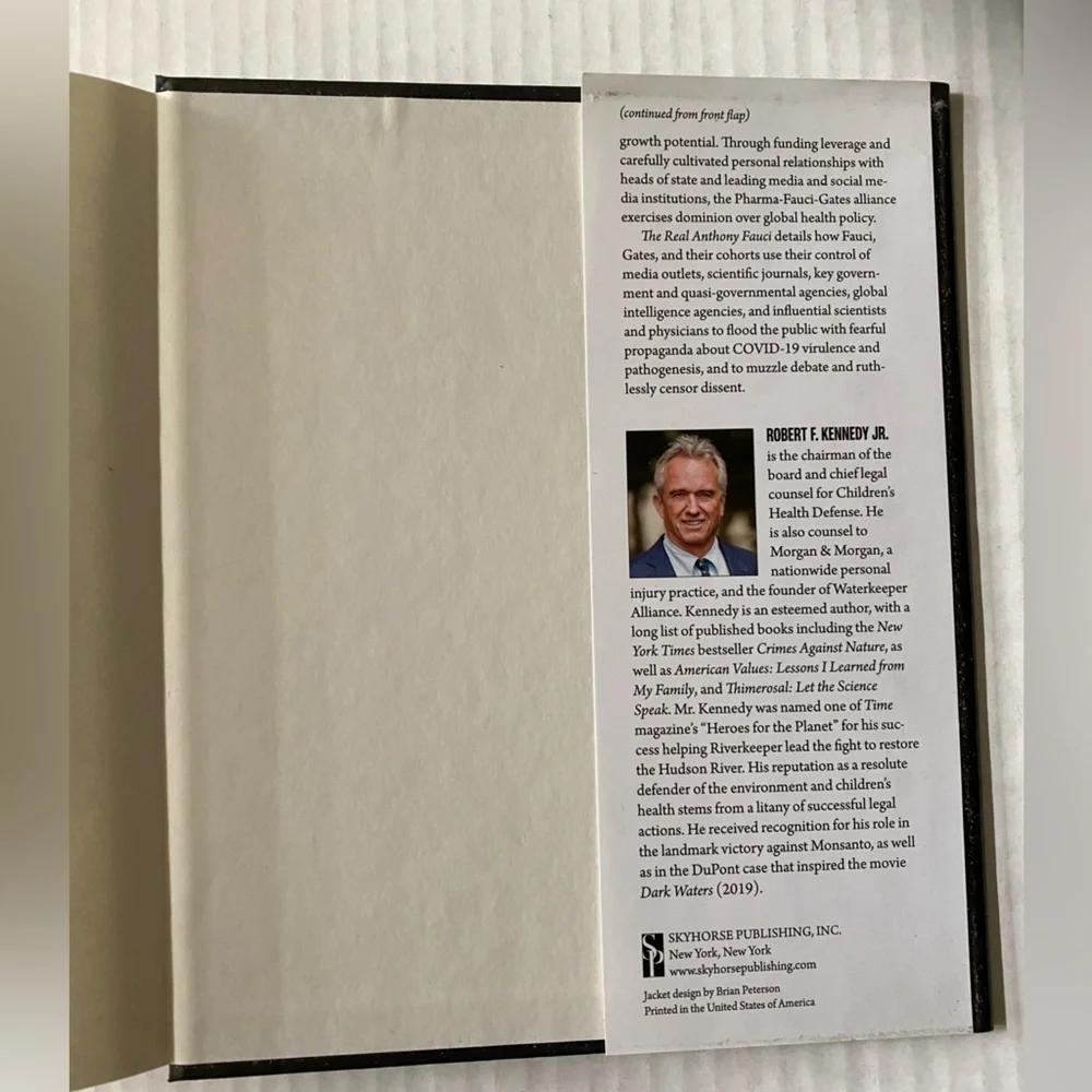 The Real Anthony Fauci Hardcover by Robert F. Kennedy Bestseller! - Picture 7 of 8